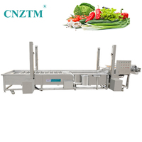 Automatische roestvrijstalen fruit- en groentewasmachine met motor voor noten, capaciteit 500-1000 kg/uur