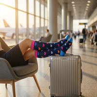 Cinq paires de chaussettes de compression pour femmes, 15-20 mmHg, graduées, en spandex/nylon, hauteur genou - Chaussettes d'été respirantes et écologiques pour le voyage