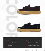 Nouveaux Mocassins Homme Automne Style Britannique Tendance Décontracté à Enfiler Couleur Unie Polyvalents Chaussures Mode Homme