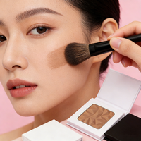 Palette bronzée mate de poudre bronzante sans cruauté et poudre de contour pour le maquillage de contour