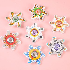 Ensemble de toupies en plastique de dessin animé, jouet unisexe pour enfants de 5 à 7 ans, cadeau pour enfants - Product Image 4