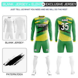 Set Personalizzato di Maglie da Calcio con Sublimazione, Design alla Moda per Uomo, Uniforme Colorata a Maniche Lunghe per <span class=keywords><strong>Portiere</strong></span> CX25029 - Product Image 2