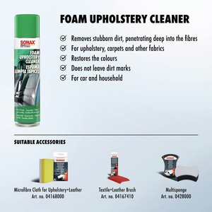 Nettoyant pour mousse de rembourrage de qualité supérieure 400 ml – Détachant efficace pour sièges de voiture, tissus et tapis - Product Image 2