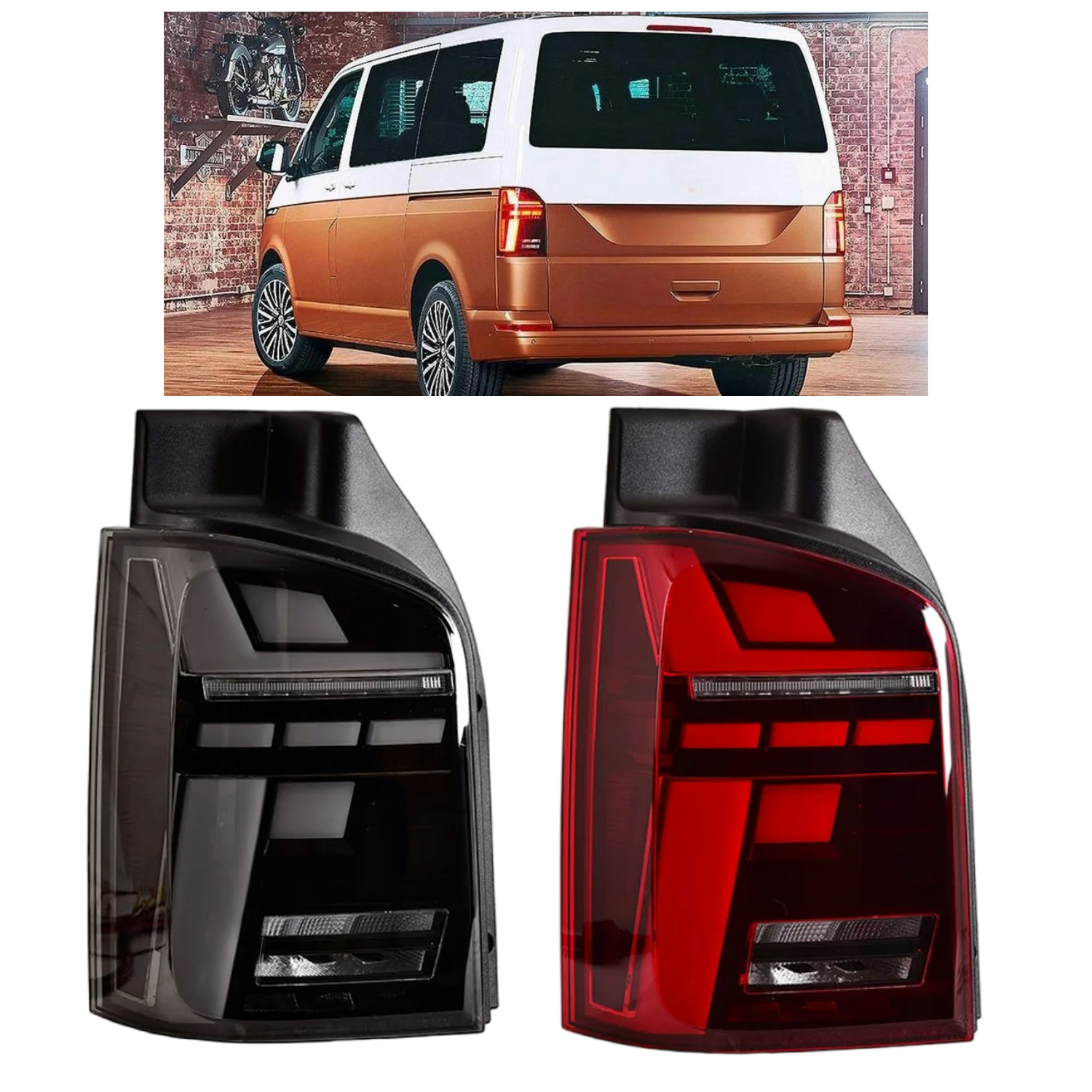 VW T5 MULTIVAN LEDテールライト LED リアライト VW T5 03-09 / T5 GP 09-14 LED インジケーター