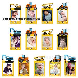 Decoración para Fiesta de Primer Cumpleaños Infantil, Abeja, Dinosaurio, Animales, Sirena, Tiburón, Banner de Papel para Fotos, Álbum de Crecimiento para Baby Shower - Product Image 5