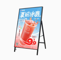 Cadre de boîte lumineuse murale avec affiche interchangeable, batterie au lithium pour les présentoirs lumineux. Modèle sur pied et avec cadre disponible