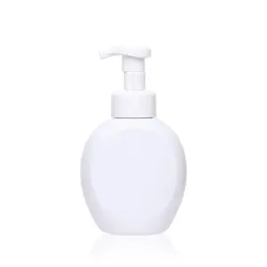 500ml PET White Bubble Soap Container With Pump Sprayer Hand Liquid Soap For Cosmetics Screen Printing