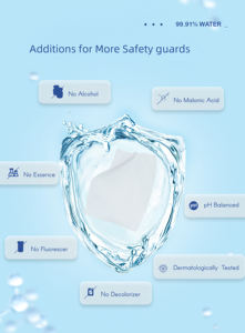 AIWINA Offre Spéciale rafraîchissante d'été OEM Lingettes humides pour bébé 80pc peaux sensibles coton doux sans <span class=keywords><strong>alcool</strong></span> eau lingettes humides - Product Image 5