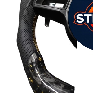 Volante in Fibra di Carbonio e Pelle per Porsche 997 911 991 987 996 986 718 Cayman Boxster Carrera Macan Taycan Panamera - Product Image 6