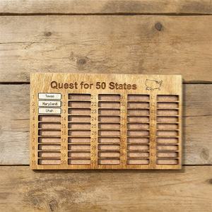 <span class=keywords><strong>Puzzle</strong></span> en bois « Recherche des 50 États » - Carte de suivi des voyages aux États-Unis pour les soirées de jeux en famille - Product Image 1
