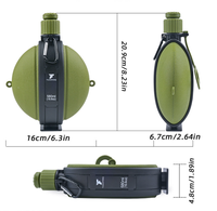 Gobelet pliable portable de grande capacité en silicone liquide 580 ml, anti-fuite, réutilisable, unisexe, pour les voyages en plein air et l'alpinisme