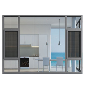 Alumínio liga Double Lowe Glazd janelas vidro oco inclinar e virar janelas janela batente vidro - Product Image 4