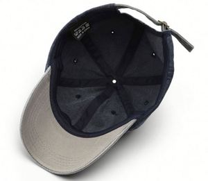 Gorra de Béisbol de Algodón Lavado de Dos Tonos para Hombre y Mujer, Unisex, Ajustable, con Seis Paneles, Estilo Desgastado, Gorra de Papá, Regalo Promocional - Product Image 3