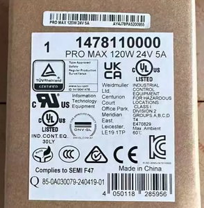 Bloque de Terminales de Pasaje PRO-MAX-120W-24V-5A 1478110000 SAK, 35A 800V, Montaje en Riel DIN con Tornillo, Cable de 2.5mm², Industrial - Product Image 2