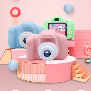 Детская мини-камера высокого качества по низкой цене с двойным объективом для игры, цифровая камера с милым мультяшным принтом, Детская камера