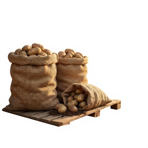 Bolsa de Yute Natural Reutilizable, Ecológica, Resistente, con Asas y Cierre Rápido, para Compras y Agricultura - Product Image 3