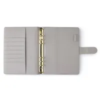 Accessoire idéal en gros PU cuir organisateur affaires dossier agenda impression personnalisée liant a5 a6 dur 6 anneaux cahier