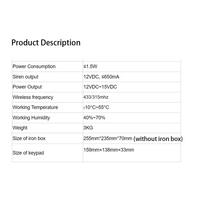 Gsm Pstn Phone Line SIM Card Dual Network Burglar Alarm System 8 Wired Zone 16 Wireless Zone
