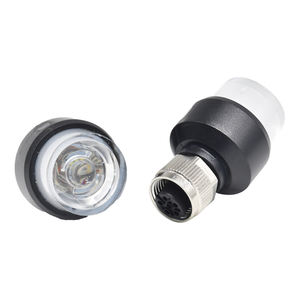Conector Circular M12 de Alta Calidad, Código A, 6 Pines, Enchufe Hembra con Lente LED, IP67 Impermeable, Bloqueo de Rosca, Contactos Chapados en Oro - Product Image 1