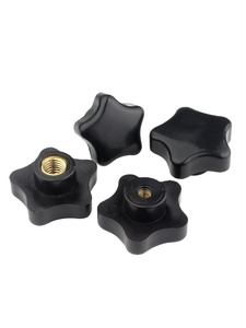 Durchgangs loch Innengewinde Griff klemme Griff knöpfe Torx Star Schwarz Kunststoff Daumen muttern Kunststoff Stern knopf mutter - Product Image 4