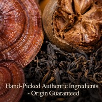 Thé Apaisant pour Gorge Sèche et Irritée, Thé Blanc Naturel Vieilli avec Reishi et Fruit du Moine Visibles, Ingrédients Authentiques pour le Soin de la Voix