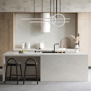 Losas Grandes de Cuarzo Pulido Goldtop ODM/OEM 5108 Cary Lce White para Encimeras y Islas de Cocina de Hotel, Diseño Moderno - Product Image 5