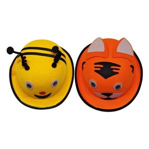 Sombreros de Terciopelo con Diseño de Animales de Dibujos Animados para Niños, Tigre, Rana, Abeja, Personalizables, para Fiestas Infantiles, Escolares, Festivales y Decoración - Product Image 2
