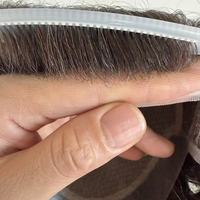Prothèses capillaires pour hommes en cheveux naturels, base en soie, taille 8 x 10, invisibles, cheveux européens, système de remplacement capillaire, unités capillaires masculines de haute qualité