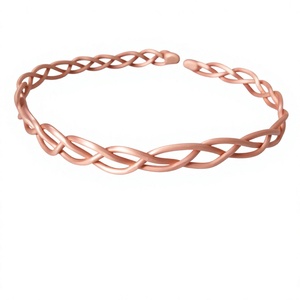 Stylish <b>Copper</b> Cuff <b>Bracelet</b> Adjustable Open Design Classic Fashionable Women's Jewelry for Wellness Fashion Anniversary - Product Image 1