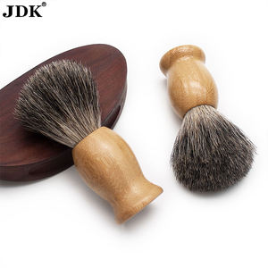 Pinceau à raser en poils de <span class=keywords><strong>blaireau</strong></span> de marque privée JDK, manche en bambou, vente en gros - Product Image 2