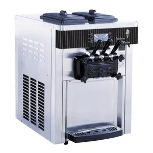 Automatic Commercial 3 Flavors Stainless Steel Soft Serve Ice Cream Machine For Business Food Cart Ice Cream Maker Price