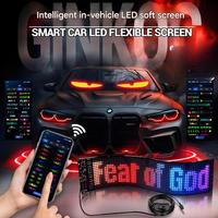 Écran d'affichage LED flexible, contrôlé par application et Bluetooth, pour publicité automobile