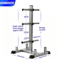 Support de rangement pour plaques de poids et barres, support pour plaques olympiques, robuste, multi-rangement pour équipement de fitness à domicile