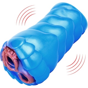 Vibrador de Pene GEEBA, Masturbador Masculino con Copa, Vagina de Bolsillo, Masturbador Automático con Vibración, Juguetes Sexuales con Diseño Vaginal - Product Image 1