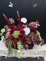 Décoration florale durable pour événements, fleurs artificielles, centre de table de mariage, chemin de table fleuri