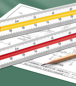 Mitsubishi Large <strong>Triangular</strong> <strong>Scale</strong> Interior Architectural Drawing Apparel Magnifying Ruler Parallel <strong>Scale</strong> for Design Drafting - Product Image 6