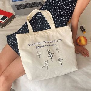 Bolsas de Mano de Lona de Algodón de Alta Calidad, Impresas, con Cierre de Cremallera, Correa para el Hombro, Logotipo Personalizado, Resistentes y Duraderas, para Compras - Product Image 2