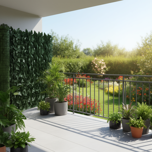Tela de polietileno verde para pantalla de balcón de 157.5 x 39.4 pulgadas para plantas artificiales, resistente a los rayos UV, panel de privacidad para jardín. - Product Image 2