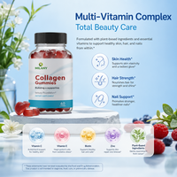 Gummies de collagène végétal OEM pour la santé des cheveux, de la peau, des ongles et des articulations – Complément multivitaminé végétalien sans gélatine