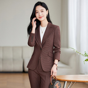 Women's Suit Set Polyester Formal Full Sleeve Anti-Wrinkle Spring Professional Workwear - Product Image 2