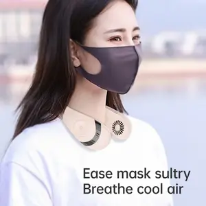 Pieghevole senza foglie Mini Hanging Neck Cooling Hung Band Fan <span class=keywords><strong>2023</strong></span> ventilatore da collo senza lama portatile e indossabile Usb ricaricabile - Product Image 5