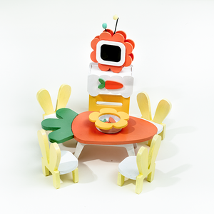 KnowMe hecho a mano 1:12 juego <span class=keywords><strong>de</strong></span> cama <span class=keywords><strong>de</strong></span> bebé en miniatura lindo pequeño conejo DIY casa <span class=keywords><strong>de</strong></span> <span class=keywords><strong>muñecas</strong></span> muebles juguete educativo <span class=keywords><strong>de</strong></span> <span class=keywords><strong>madera</strong></span> - Product Image 2