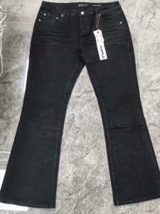 Stock <strong>High</strong> Quality New Designer Brand Purple Blue <strong>Jeans</strong> Straight Leg Frayed Wash Wholesale <strong>Men's</strong> <strong>Jeans</strong> - Product Image 2