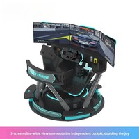 Simulateur de course VR six axes, console de jeu VR tout-en-un, équipement de terrain de jeu pour enfants, machine d'arcade