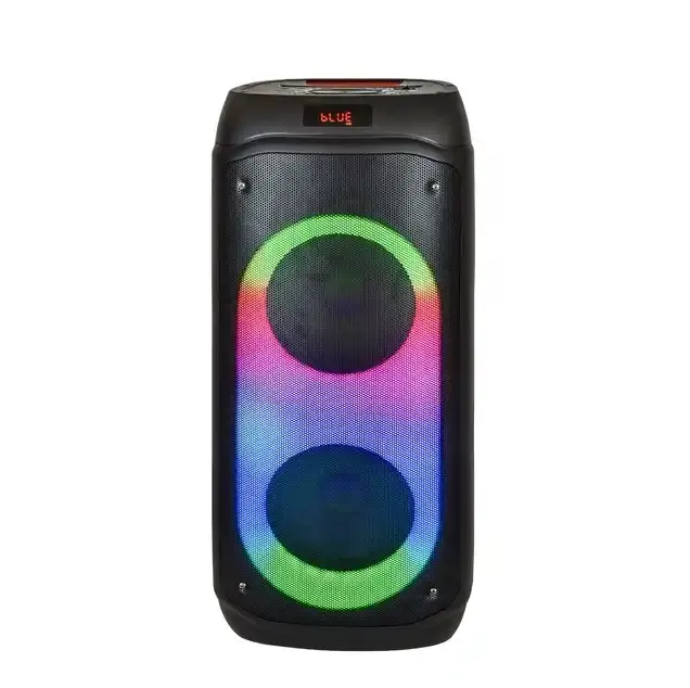 Grote Partybox 100W Speaker Met Microfoon Draadloze Afstandsbediening Licht Met Geluid Luider Dj Karaoke Speaker