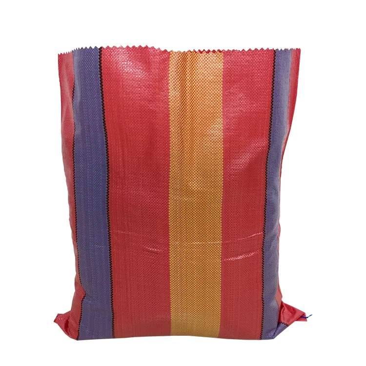 Pp Woven Sacks Bags Multicolor Flat Bag Packaging Bag For Rice Wholesale