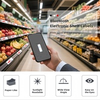 Keluaran baru aplikasi seluler BLE 3 warna label harga elektronik untuk solusi ritel kecil
