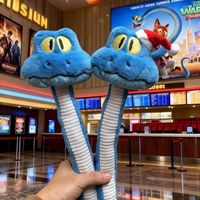 Nouvelle peluche serpent bleue personnalisable en forme de jouet en peluche de Noël, cadeau, porte-clés de voiture, remplie de coton PP