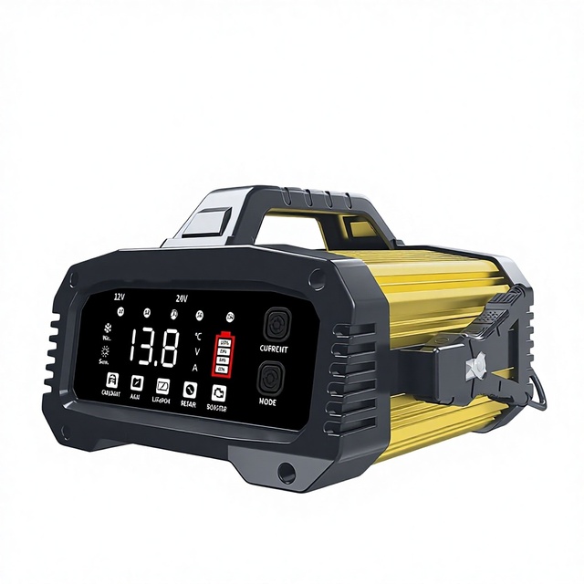 Fully Automatic 12V 25A 24V 15A Battery Charger Fast Current Gel Agm Wet Lead Acid Lifepo4 Power Accessory