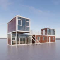DXH usine moderne duplex bâtiment complet maison modulaire préfabriquée de luxe maison préfabriquée en conteneur préfabriquée maison préfabriquée pour 25 personnes